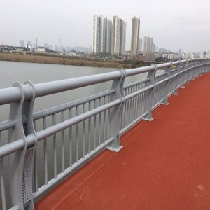 河道桥梁防撞护栏 1.2m 银色