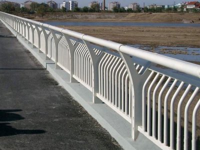 河道不锈钢桥梁护栏 0.6m 白色