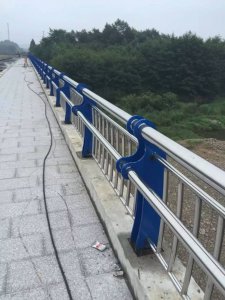 桥梁不锈钢复合管护栏 850*50mm 蓝色