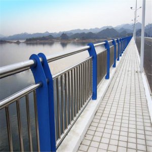 304不锈钢桥梁护栏 1.2m 蓝色